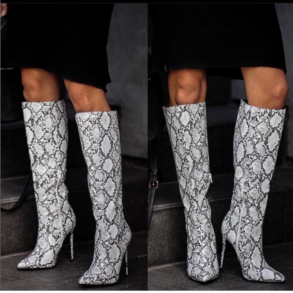Vici snakeskin boots size 8